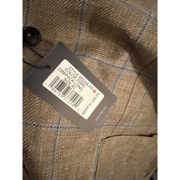 Peter Millar Desert Sand Mason Windowpane Plaid Sport Coat MS24XJ03 NWT 42L - Picture 4 of 6
